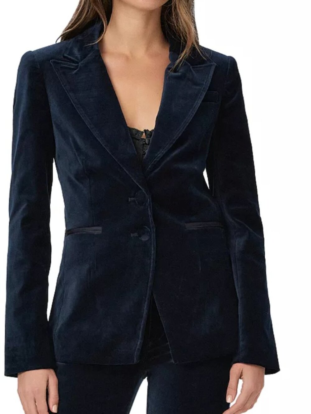 Paige Chelsee Navy Velvet Blazer - NWT - Size XL